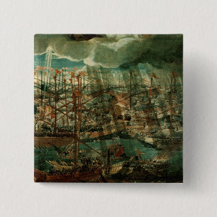 Allegory of the Battle of Lepanto Vierkante Button 5,1 Cm