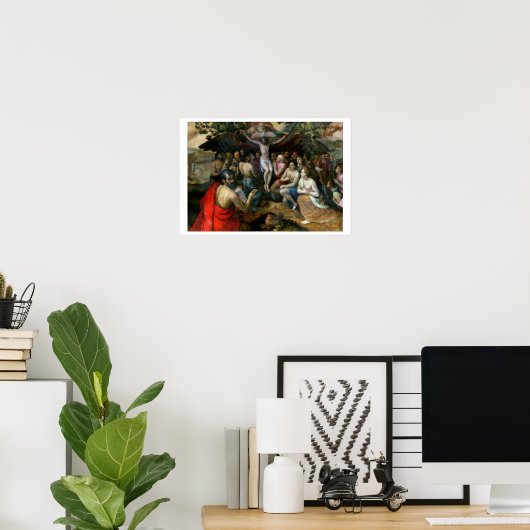 Allegory of the Trinity (olie op het paneel) Poster (Thuiskantoor)