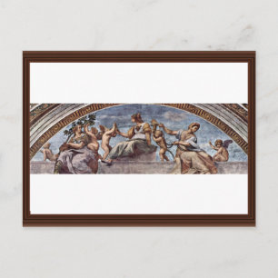 Allegory of Virtuous by Raffael (beste kwaliteit) Briefkaart
