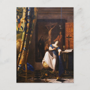 Allegory over geloof door Johannes Vermeer Briefkaart