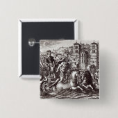 Allegory's viering vierkante button 5,1 cm (Voorkant /achterkant)