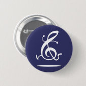 Allegro Clef Ronde Button 5,7 Cm (Voorkant /achterkant)