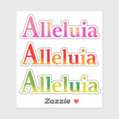 Alleluia Easter Joy Bright Moderne multi-kleuren Sticker (Vel)