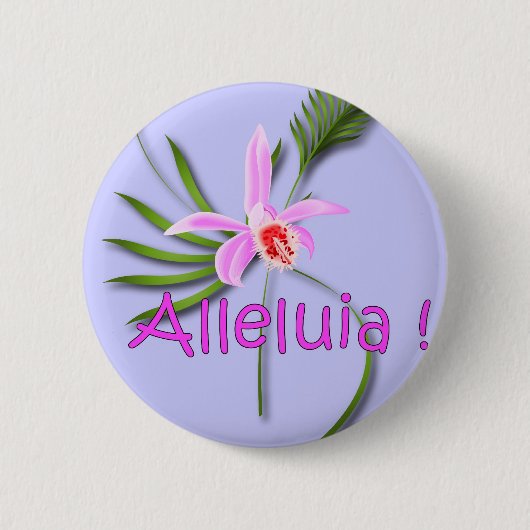 Alleluia mp ronde button 5,7 cm (Voorkant)