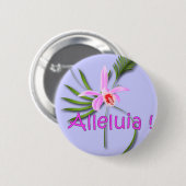 Alleluia mp ronde button 5,7 cm (Voorkant /achterkant)