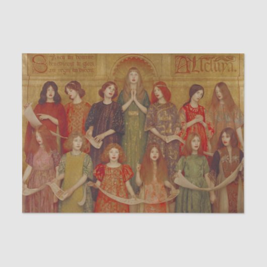 Alleluia (van Thomas Cooper Gotch) Tissuepapier (Voorkant)