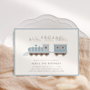 Allemaal aan boord! Jongens Trein Verjaardagsfeest Kaart