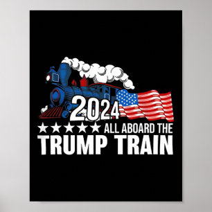 Allemaal aan boord van de Trump-trein Poster