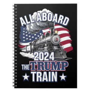 Allemaal Aan Boord Van De Trump-Trein Trump 2024 P Notitieboek