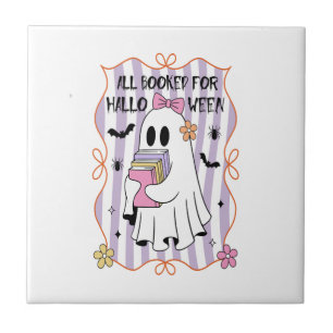 Allemaal geboekt voor Halloween Leraar Geest Tegeltje