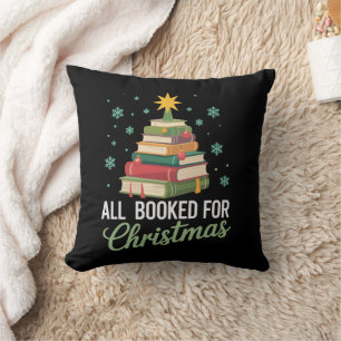 Allemaal geboekt voor kerstboom boeken leraar Kers Kussen
