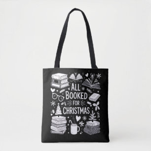 Allemaal geboekt voor Kerstmis Boekliefhebber Boek Draagtas
