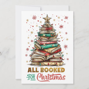 Allemaal geboekt voor Kerstmis Feestdagenkaart