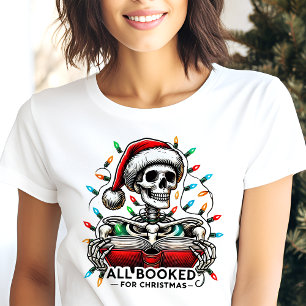 Allemaal geboekt voor Kerstmis Skelet Vakantie Sfe Tri-Blend Shirt