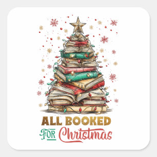 Allemaal geboekt voor Kerstmis Vierkante Sticker