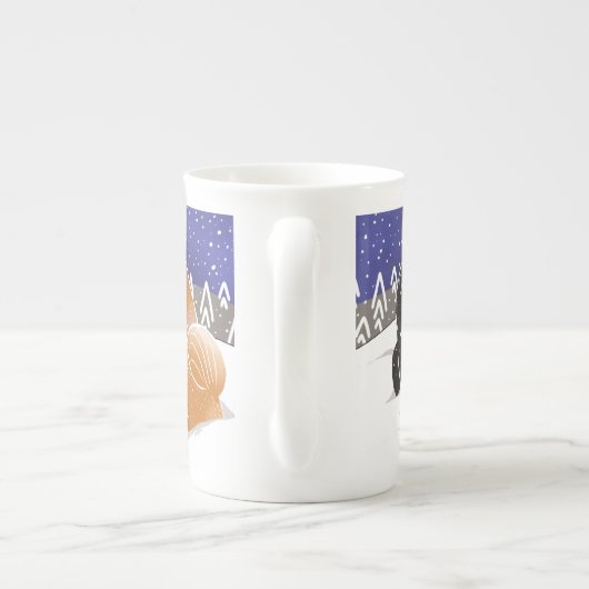 ALLEMAAL WIL IK XMAS - Chow Bone China mok (Achterkant)