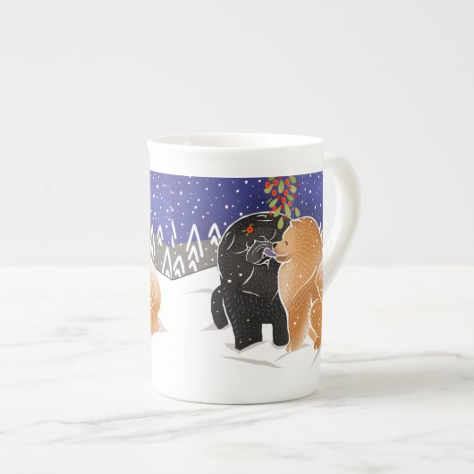 ALLEMAAL WIL IK XMAS - Chow Bone China mok (Voorkant rechts)