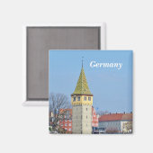 Allemagne - Ancien phare à Lindau Magnet (Recto/Verso)