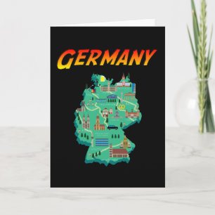 Allemagne - Carte - Style Enseigne Vintage