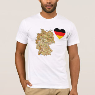 Allemagne Coeur Drapeau et T-shirt
