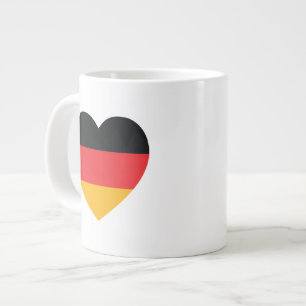 Allemagne Drapeau Coeur Jumbo Café Mug
