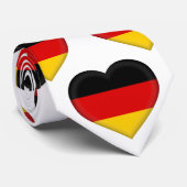 Allemagne Drapeau couleurs Motif de coeur Cravate (Roulé)