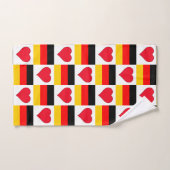 Allemagne Drapeau et coeur Motif Fun German Pride (Serviette à main)