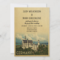 Allemagne Faire-part de mariage Neuschwanstein Châ