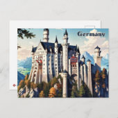 Allemagne Neuschwanstein Castle Carte postale Vint (Devant / Derrière)