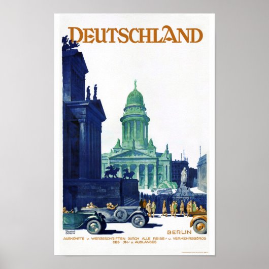 Allemagne Poster Vintage voyage restauré (Devant)