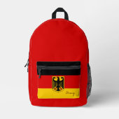 Allemagne, sac à dos rouge, drapeau allemand / Deu (Recto)