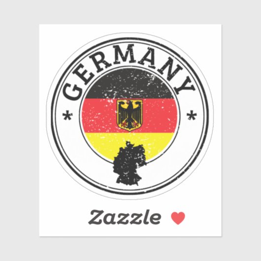 Allemagne Sceller Sticker Drapeau Rond Pour Portab (Feuille)