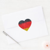 Allemagne Stickers Coeur Drapeau, Glossy, Petit, (Enveloppe)