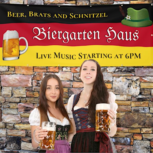 Allemand Biergarten 3 Bannière promotionnelle d'en