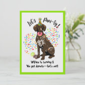 Allemand Short Haired Pointer Invitation de fête d (Debout devant)