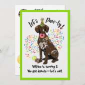 Allemand Short Haired Pointer Invitation de fête d (Devant / Derrière)