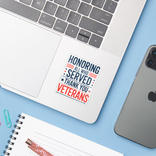 Allen die gediend hebben eren Dank u Veteraandag Sticker