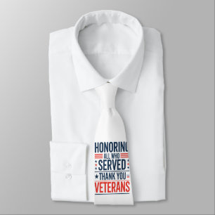 Allen die gediend hebben eren Dank u Veteraandag  Stropdas