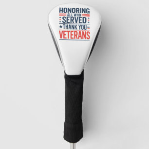Allen die gediend hebben eren Dank u Veteranen Dag Golfheadcover