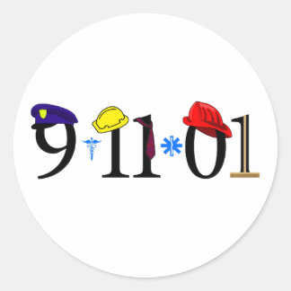 Allen die verloren waren 9-11-01 ronde sticker