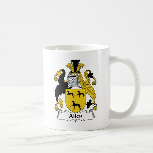 Allen Family Crest Koffiemok (Rechts)
