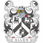 Allen Family Crest Sticker (Voorkant)