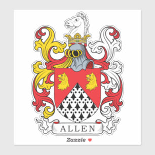 Allen Family Crest Sticker