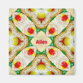 ALLEN ~ Gepersonaliseerd paaspatroon fractal ~ Magneet (Voorkant)