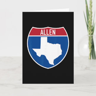 Allen Texas Tx Interstate Highway Vakantie Souveni Kaart