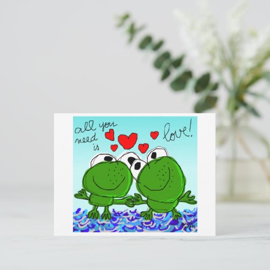 "allen u wenst is liefde" briefkaart (Staand voorkant)