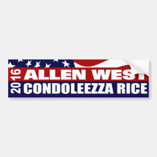 Allen West Condoleezza Rice 2016 Bumpersticker