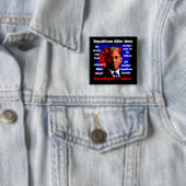 Allen West Vierkante Button 5,1 Cm (In situ)