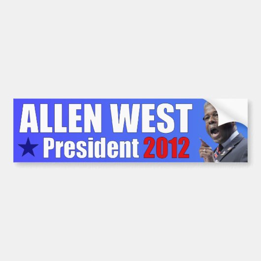 Allen West voor President - 2012 Bumpersticker (Voorkant)