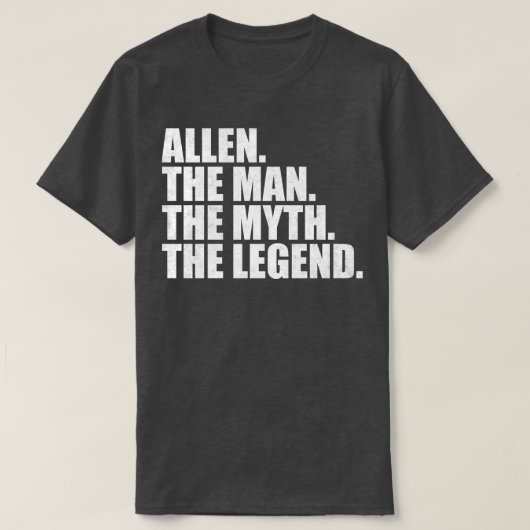 AllenAllen Naam Allen voornaam T-shirt (Design voorkant)